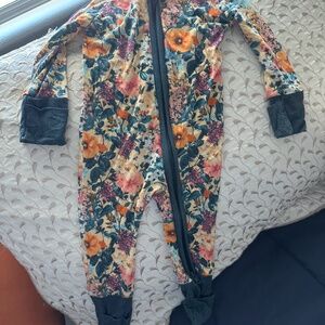 Little One Shop Co convertible pj floral print